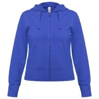 Толстовка женская Hooded Full Zip ярко-синяя