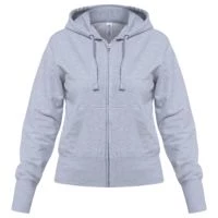 Толстовка женская Hooded Full Zip серый меланж