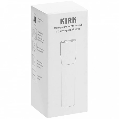 Фонарик аккумуляторный с фокусировкой луча Kirk, черный