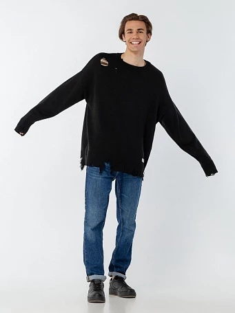 Джемпер оверсайз унисекс Grunge, черный