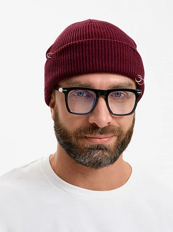 Шапка Ribelle, темно-красная (винная)