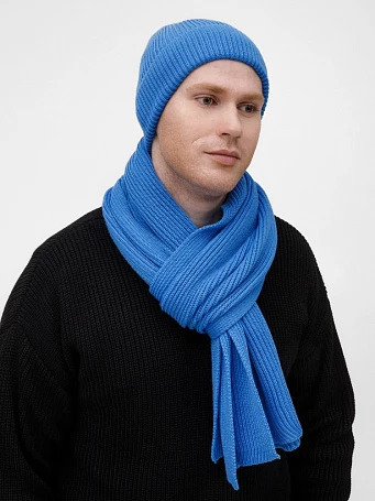 Шарф Nobilis Mono, ярко-синий