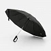 Зонт обратного сложения inLoop с ручкой-карабином, черный