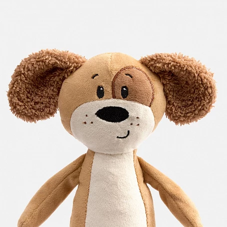 Мягкая игрушка Beastie Toys, собачка с белым шарфом