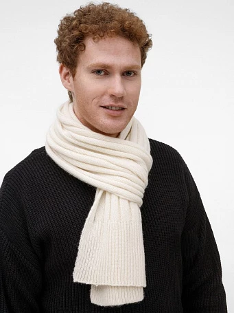 Шарф Bellish, белый (ванильный)