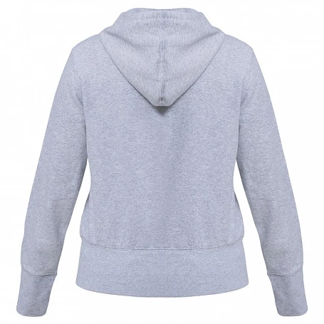 Толстовка женская Hooded Full Zip серый меланж