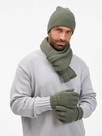 Шарф Catch Match, зеленый (полынь)