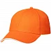 Бейсболка Spiker, оранжевая с белым