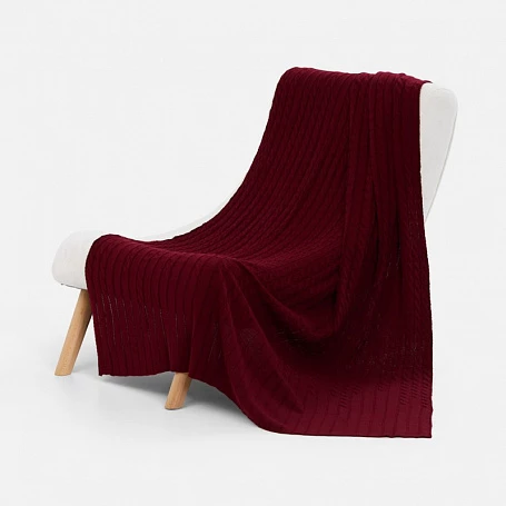 Плед Tressa, красный (бордовый)