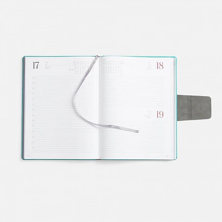 Ежедневник Grande Strap на заказ, датированный, бирюзовый