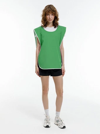 Манишка Member, зеленая с белым