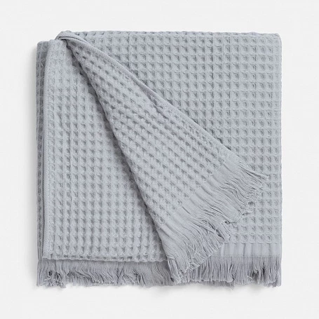 Плед вафельный Elenglect, светло-серый