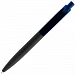 Ручка шариковая Prodir QS01 PRT-T Soft Touch, черная с синим
