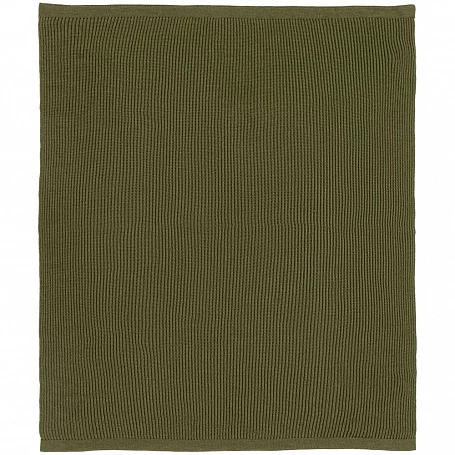 Плед Shirr, зеленый (оливковый)