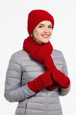 Варежки Nordkyn, глубокий красный