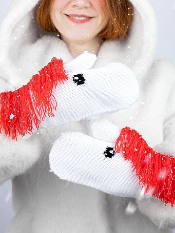 Варежки «Игогошки», с красной гривой
