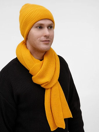 Шарф Nobilis Mono, желтый (медовый)