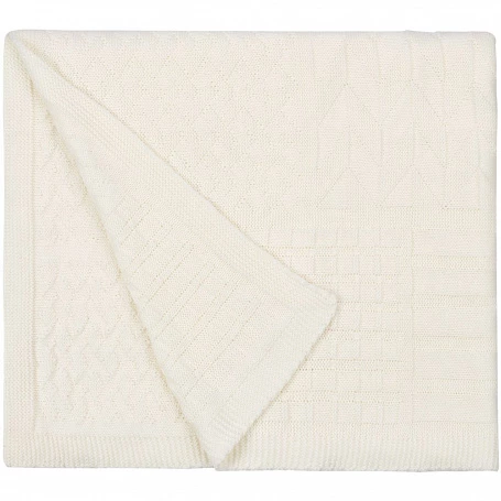 Плед Snippet, молочно-белый