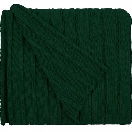 Плед Tressa, темно-зеленый