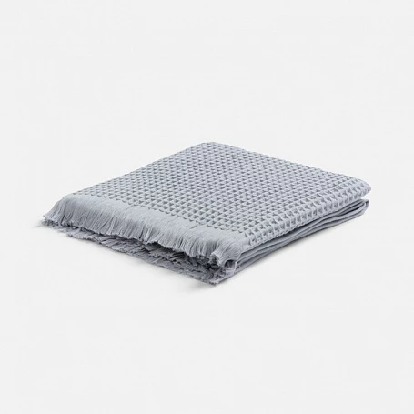 Плед вафельный Elenglect, светло-серый