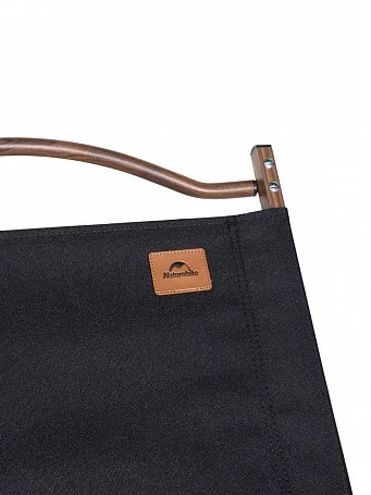 Стул MW02 складной, черный, темное дерево