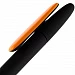 Ручка шариковая Prodir DS5 TRR-P Soft Touch, черная с оранжевым
