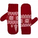 Варежки Elnik, красные с молочно-белым