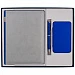 Коробка Overlap под ежедневник, аккумулятор и ручку, ver. 2, синяя