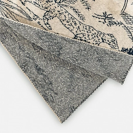 Плед Savanna, белый с синим