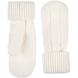 Варежки Knit Beat, белые (молочные)