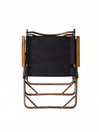 Стул MW02 складной, черный, темное дерево