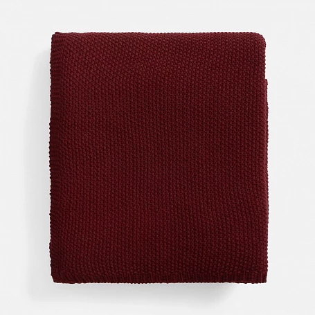 Плед Longview, темно-красный (винный)