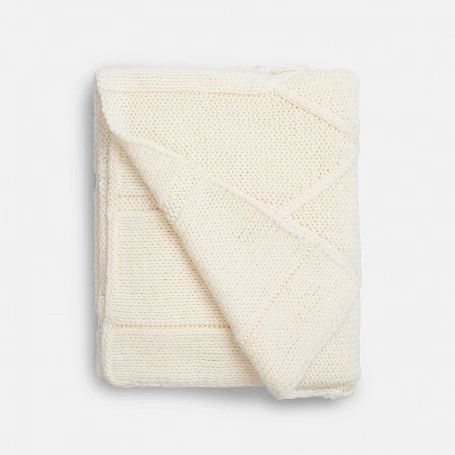 Плед Curve Verve, молочно-белый