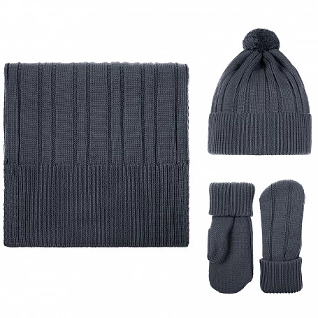 Шапка Knit Beat, серая (графит)