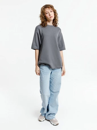 Джемпер с коротким рукавом Siluetti Volumica, серый