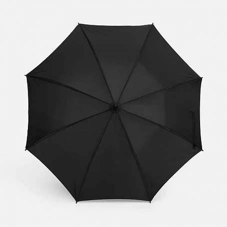 Зонт-трость Hidecolor с цветными спицами, черный с оранжевым