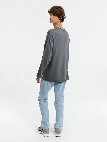 Лонгслив унисекс Siluetti Fuori, серый