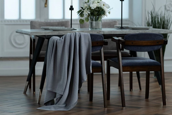 Плед Ornato, серый (кварцевый меланж)