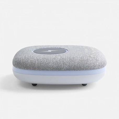 Bluetooth-колонка с беспроводной зарядкой и подсветкой Terrafonic, серая