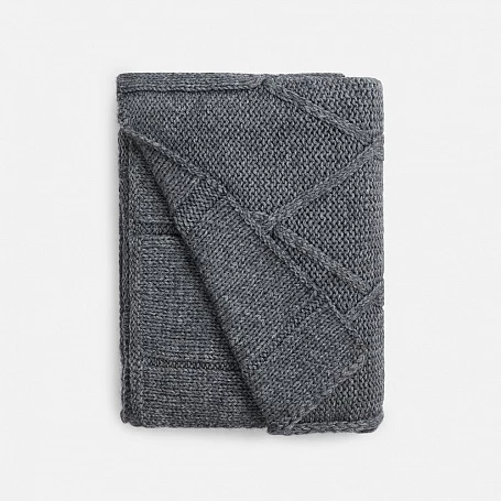 Плед Curve Verve, серый меланж (маренго)