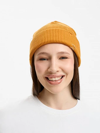 Шапка Ribelle, темно-желтая (горчичная)
