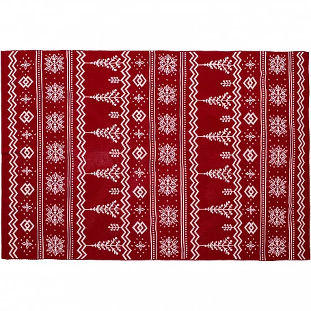 Плед Elnik, красный с молочно-белым