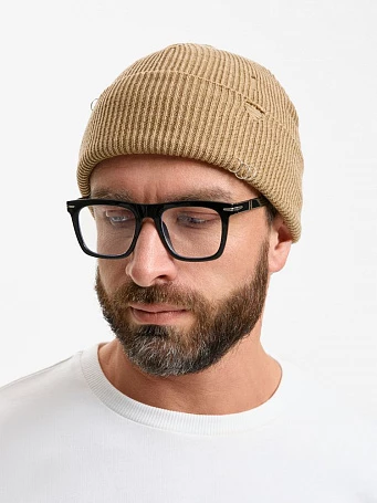 Шапка Ribelle, коричнево-бежевый меланж