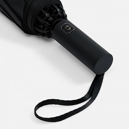 Зонт обратного сложения twoGether с двойным куполом, черный