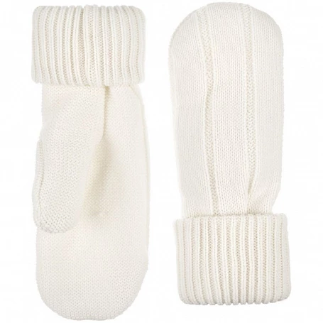 Варежки Knit Beat, белые (молочные)