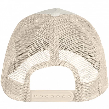 Бейсболка Blink, бежевая с бирюзовым