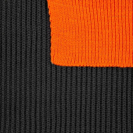 Шарф Snappy, темно-серый (антрацит) с оранжевым