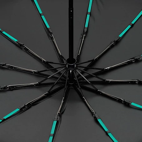Зонт складной с УФ-защитой Ribstar, черный