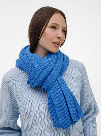 Шарф Nobilis Mono, ярко-синий
