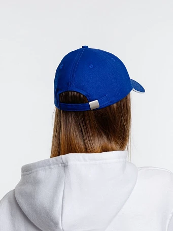 Бейсболка Spiker, ярко-синяя с белым